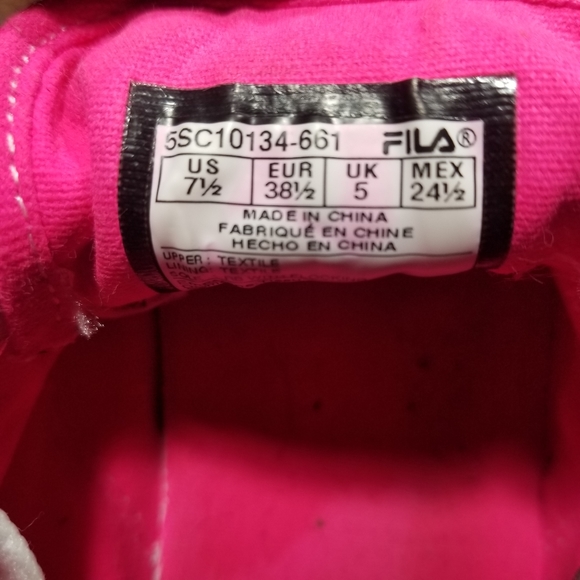 Fila Pink Womens sz 7.5 shoes - Picture 6 of 8